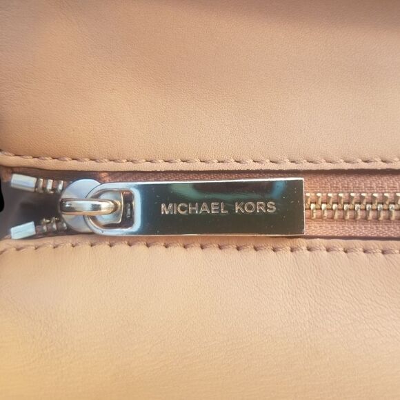 ⭐️ Michael Kors Medium Lana Suntan/Black Colorblock Leather Handbag - Picture 14 of 16